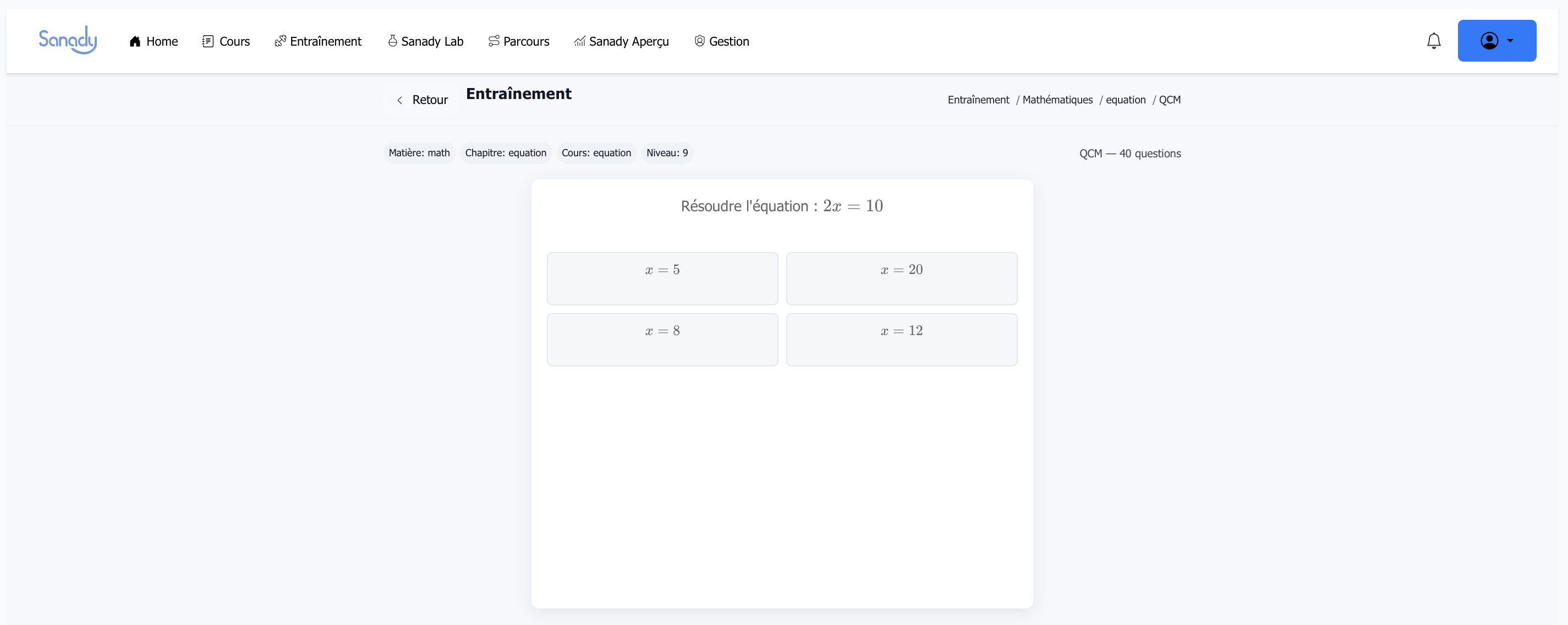 Platform focuses on weak points until mastery is achieved